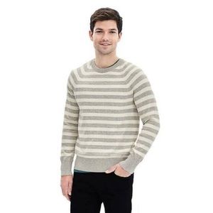 Banana Republic Grey & White Striped Sweater